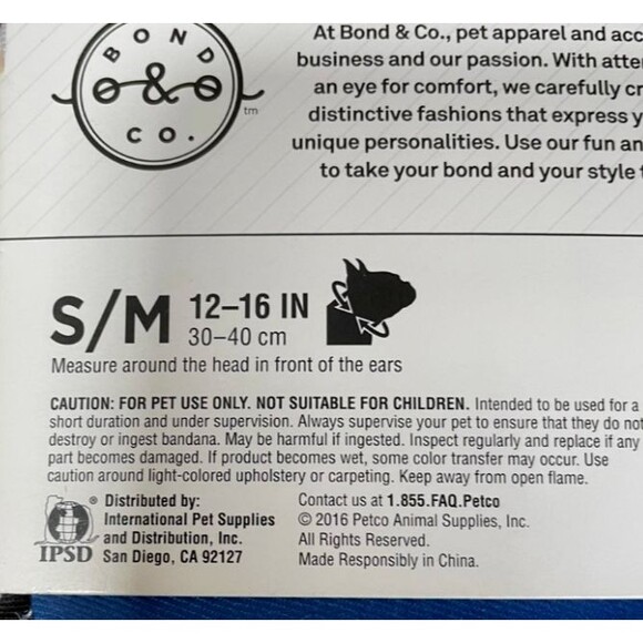 New Bond & Co Dog Bandana - Striped, Small/Medium (12-16 inch neck) - Picture 2 of 3